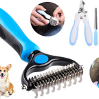 Petvibelab Professional Grooming Kit – Deshedding Brush & Nail Clipper Set