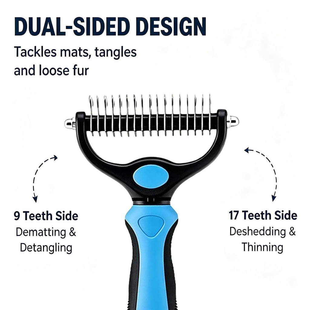 Petvibelab Professional Grooming Kit – Deshedding Brush & Nail Clipper Set