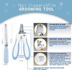 Petvibelab Professional Grooming Kit – Deshedding Brush & Nail Clipper Set
